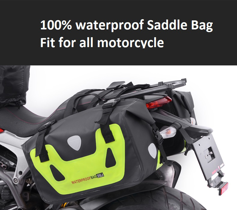 MSB01 25Liter waterproof Motorcycle saddle bag roll top closuredry